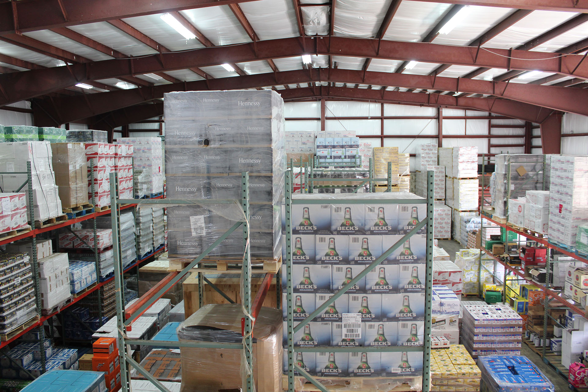 Pallet of products in warehouse